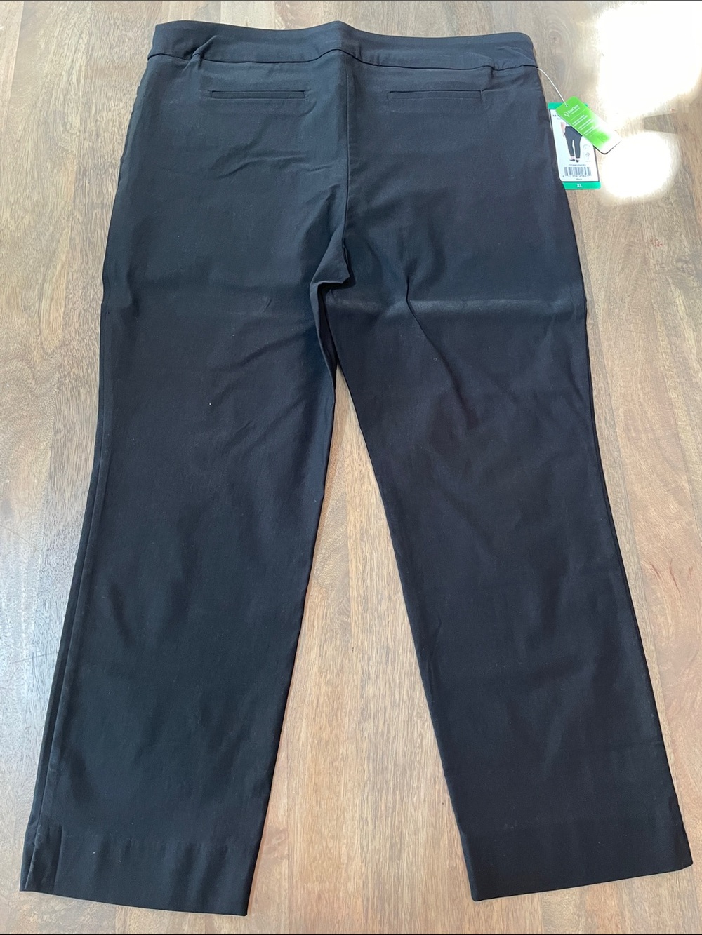 Hilary Radley Black Pull-On Straight Leg Ankle Pants - Picture 5 of 5